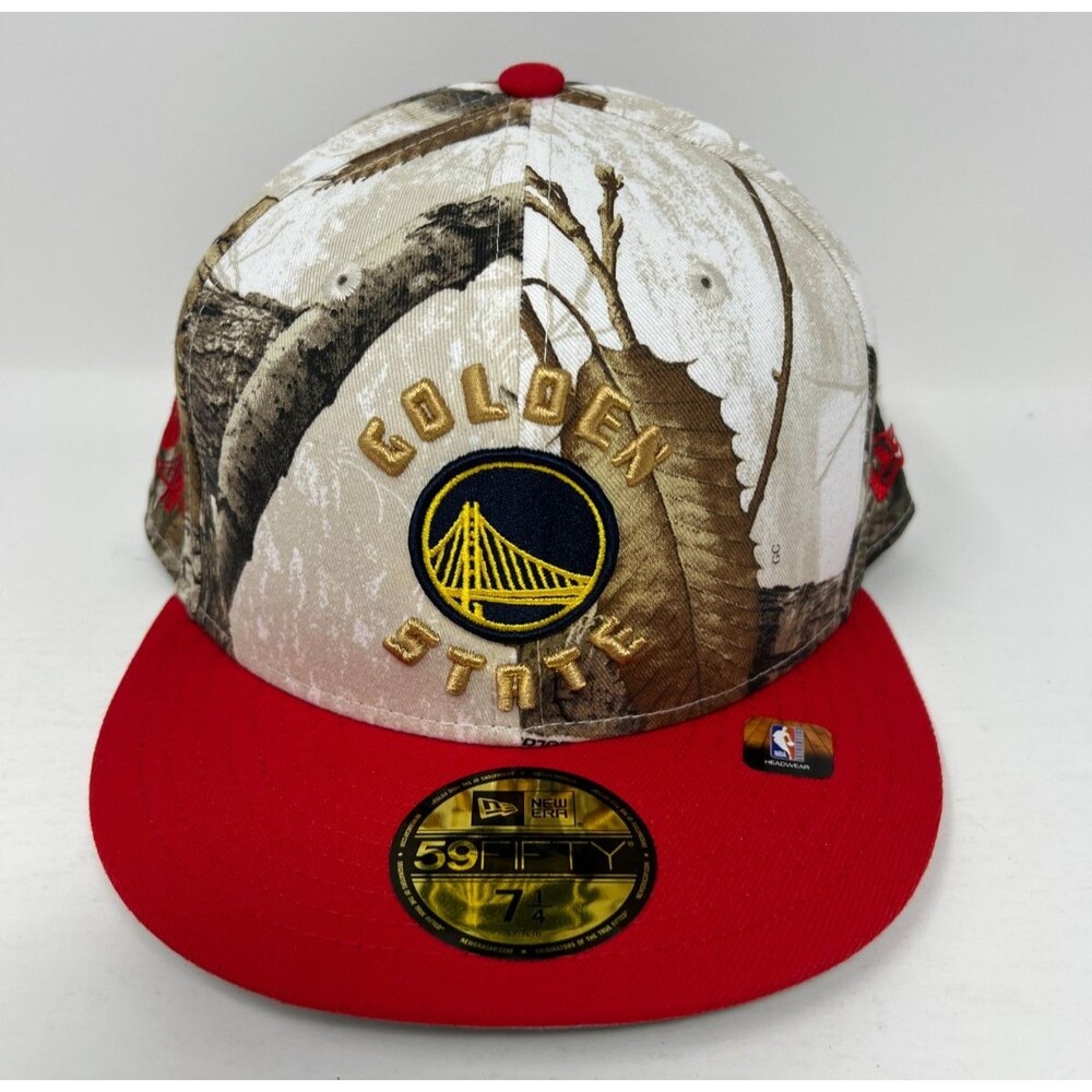 Golden State Warriors Realtree 59FIFTY Fitted Hat Camouflage Camo Size 7 1/4
